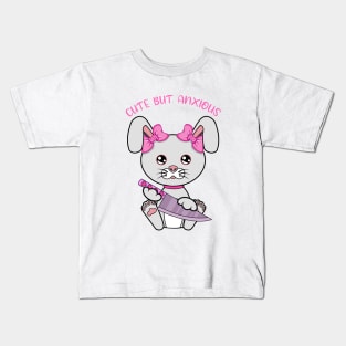 Cute but anxious, cute rabbit Kids T-Shirt